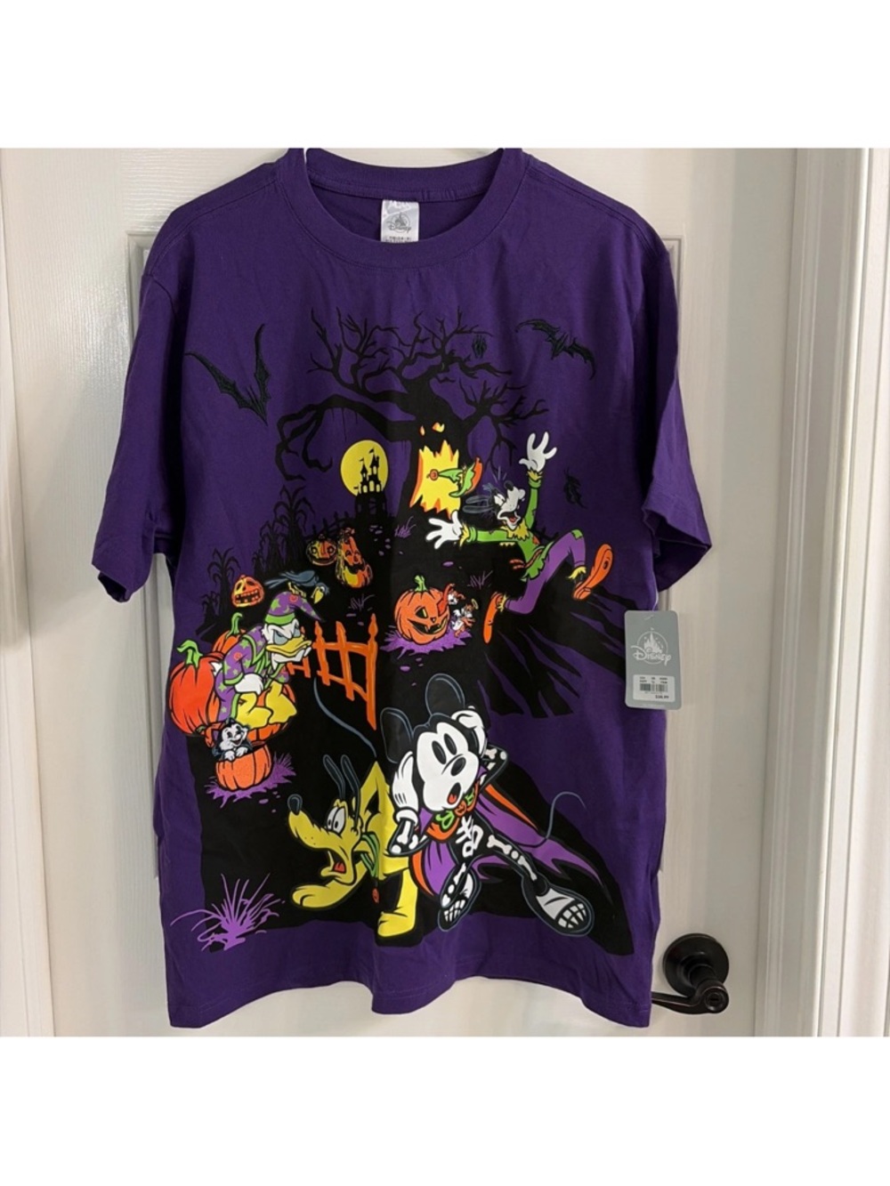 Disney Purple Graphic Tee with Halloween Accents